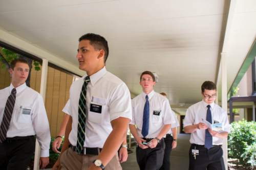 Trent Nelson  |  The Salt Lake Tribune
Missionaries at the Missionary Training Center of the Church of Jesus Christ of Latter-day Saints in Provo Tuesday June 18, 2013.