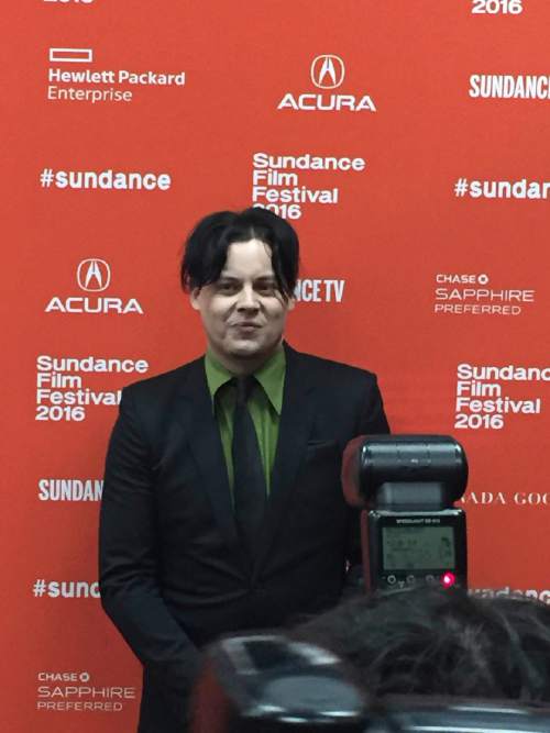 Brennan Smith  |  The Salt Lake Tribune

Jack White, an executive producer of "American Epic," arrives at the premiere of the four-part PBS music documentary series at the 2016 Sundance Film Festival on Thursday, Jan. 28, 2016, in Park City.