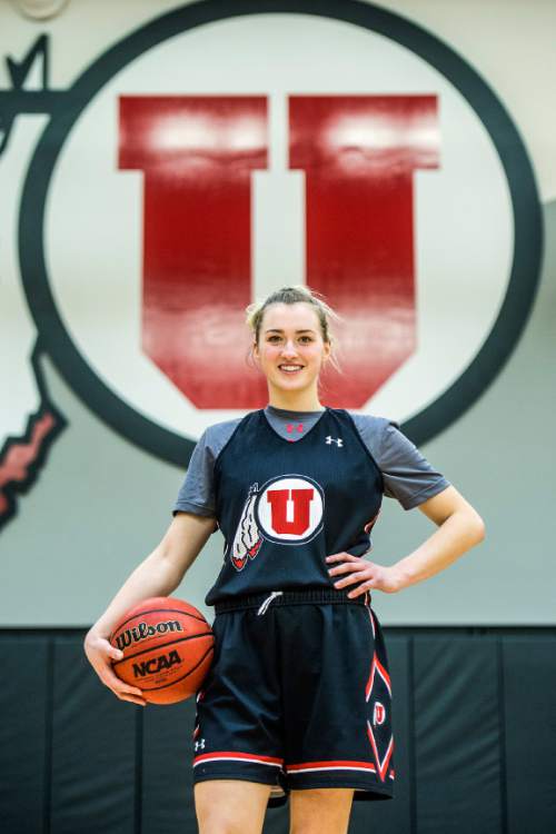 Chris Detrick  |  The Salt Lake Tribune
Utah basketball player Paige Crozon poses for a portrait Thursday January 28, 2016.