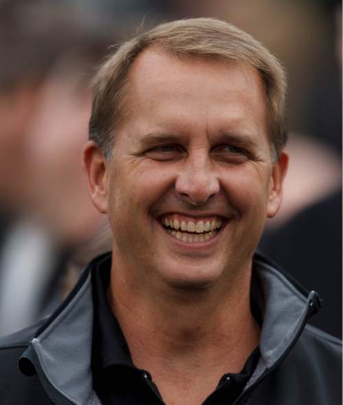 Trent Nelson  |  The Salt Lake Tribune

Former BYU quarterback Ty Detmer, honored at halftime as BYU hosts Oregon State college football Saturday October 13, 2012 in Provo, Utah.