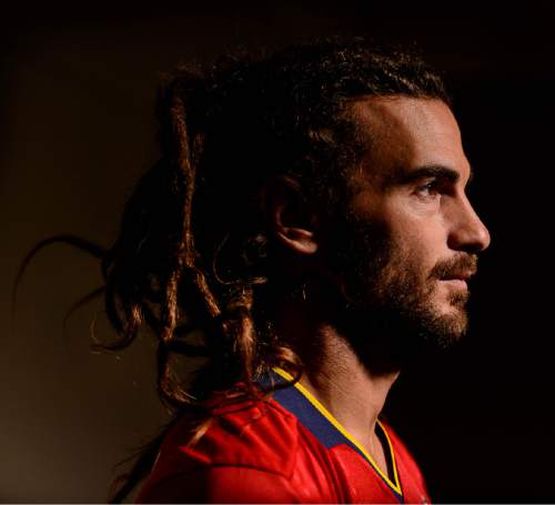Trent Nelson  |  The Salt Lake Tribune
Real Salt Lake's Kyle Beckerman at the club's media day in Sandy, Saturday January 23, 2016.