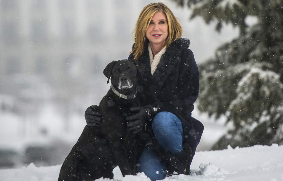 Chris Detrick  |  The Salt Lake Tribune
Carrie Snyder poses for a portrait with her dog Henry Saturday January 30, 2016. Snyder has stage 4 lung cancer. Utah lawmakers are sponsoring bill to allow terminally ill patients to receive a prescription for life-ending drugs.