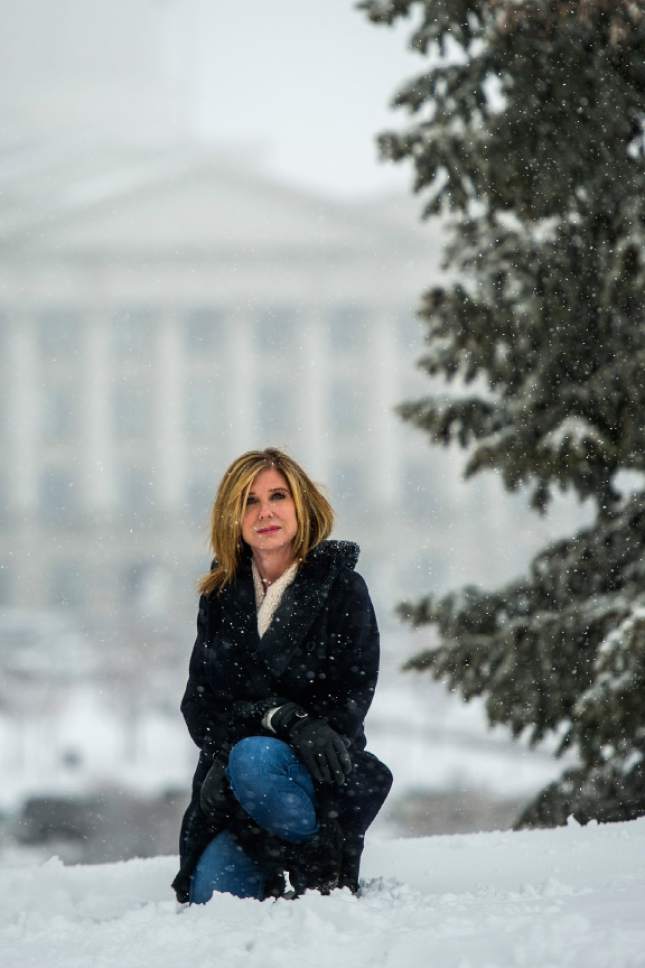 Chris Detrick  |  The Salt Lake Tribune
Carrie Snyder poses for a portrait Saturday January 30, 2016. Snyder has stage 4 lung cancer. Utah lawmakers are sponsoring bill to allow terminally ill patients to receive a prescription for life-ending drugs.