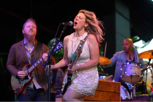 Leah Hogsten  |  The Salt Lake Tribune
The blues-rock band Tedeschi Trucks Band, led by wife-husband duo, Susan Tedeschi and Derek Trucks, shares the sold-out bill with Funk/soul band Sharon Jones & the Dap Kings on the Wheels of Soul 2015 Summer Tour, at Red Butte Garden, Friday, June 12, 2015.