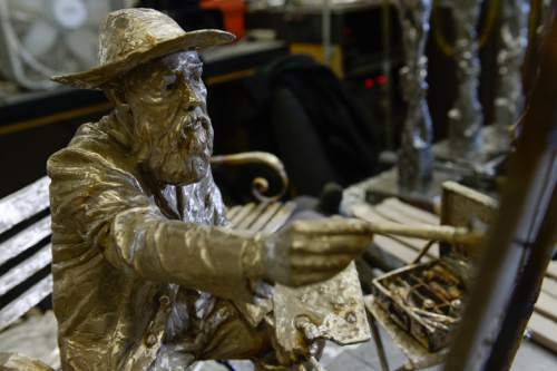 Francisco Kjolseth | The Salt Lake Tribune
A small bronze statue of Claude Monet can be seen in the Springville studio of noted sculptor Gary Lee Price, where life-sized versions are being produced as well.