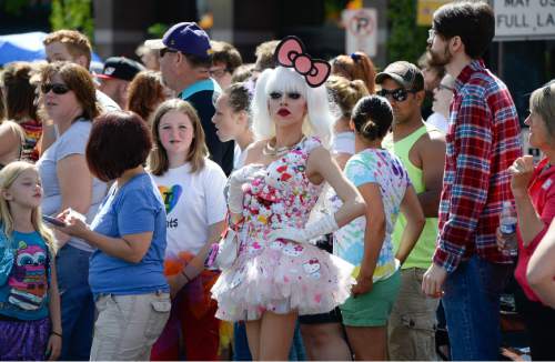 Francisco Kjolseth  |  The Salt Lake Tribune
The Pride Parade, Utah's second-largest parade, after the Days of '47, and by far the most colorful, marches through the streets of downtown Salt Lake on Sunday, June 7, 2015.