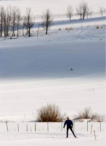 Trent Nelson  |  Tribune file photo

Jerry Wohlford, of Park City, glides along fresh snow in Park City in March 2009. Cross country skiing is growing more popular each year.