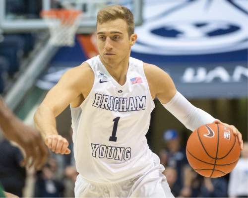 Rick Egan  |  The Salt Lake Tribune

Brigham Young Cougars guard Chase Fischer (1), in basketball action BYU vs. San Francisco, at the Marriott Center, Saturday, January 9, 2015.
