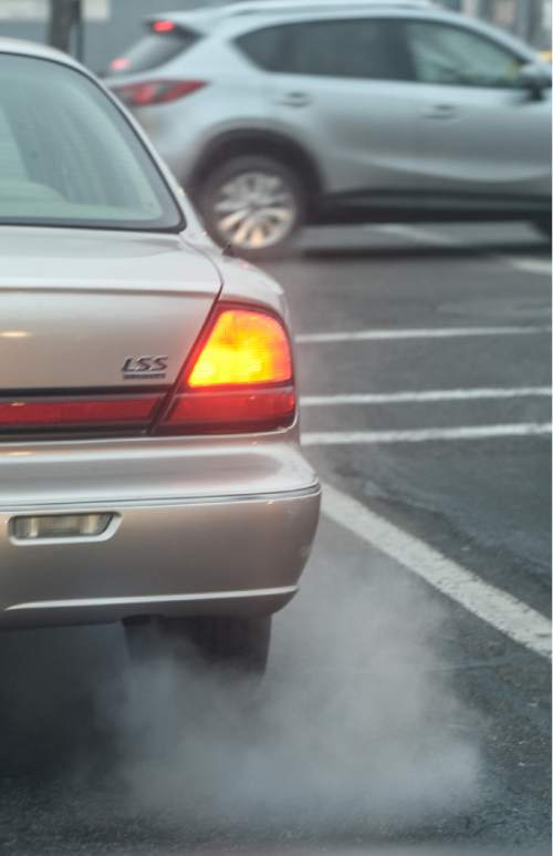Francisco Kjolseth | The Salt Lake Tribune
A sizable source of emissions come from tailpipes, and idling and "warming up" your car is a widespread practice in Utah. Last month Salt Lake City police found 600 unattended, idling vehicles in the space of three hours, but it's completely unnecessary. For modern cars, all idling does is release a lot of emissions.