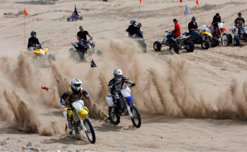 Francisco Kjolseth  |  Tribune file photo

Conquering Sand Mountain, motor enthusiasts ride Utah's Little Sahara on April 10, 2009.