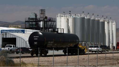 Leah Hogsten  |  Tribune file photo
A rail line outside the Washakie Renewable Energy facility in 2011.