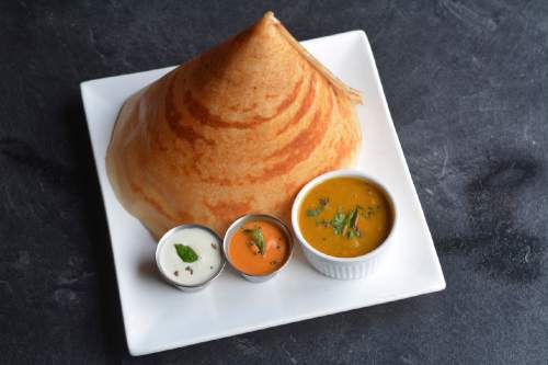 At Saffron Valley East India Cafe, lentils are  soaked and then ground into a paste to make dishes like dosa and idly.

Source: Lavanya Mahate, Saffron Valley owner