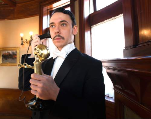 Steve Griffin  |  The Salt Lake Tribune
John Skelley as Gerald Croft in Pioneer Theatre Company's mystery "When An Inspector Calls," during photo shoot at the McCune Mansion in Salt Lake City, Monday, Feb. 8, 2016.