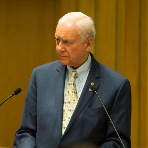 Rick Egan  |   Tribune file photo

Sen. Orrin Hatch, R-Utah, has joined with many Republican colleagues in saying Supreme Court Justice Antonin Scalia's replacement shouldn't be confirmed until next year. His argument for delay was in contrast to his past position that the Senate had a duty to confirm the president's court appointees in a timely fashion.