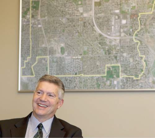 Trent Nelson  |  The Salt Lake Tribune
Wayne Harper has been hired by Taylorsville to manage certain economic development projects in the city. One of Harperís first projects will be to manage the development of the 100-acre UDOT property in the south west portion of the city. Tuesday, March 20, 2012 in Taylorsville, Utah.