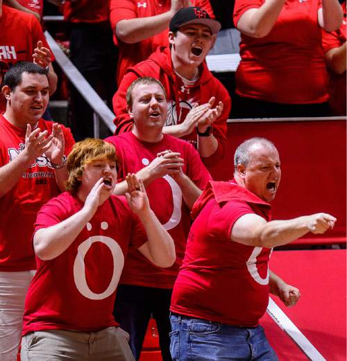 Trent Nelson  |  The Salt Lake Tribune
Utah fans as Utah hosts Arizona, NCAA basketball at the Huntsman Center in Salt Lake City, Saturday February 27, 2016.