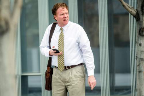 Chris Detrick  |  The Salt Lake Tribune
Jeremy Johnson leaves the Federal Courthouse in Salt Lake City Wednesday November 25, 2015.