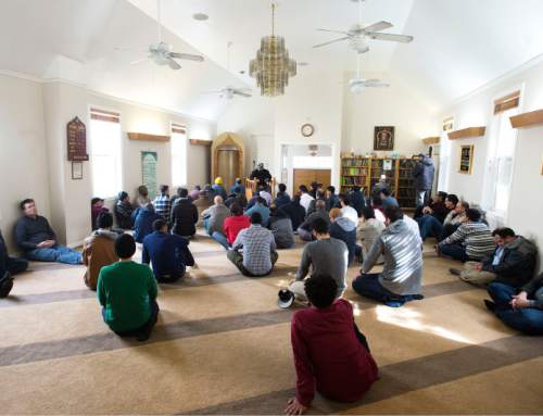 Steve Griffin  |  The Salt Lake Tribune
A prayer meeting at the Masjid Al Noor mosque at 740 S. 700 East in Salt Lake City on Friday, Feb. 19, 2016.