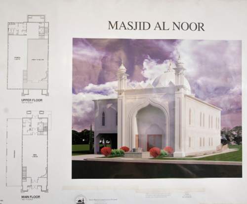 Steve Griffin  |  The Salt Lake Tribune
A rendering of the new Masjid Al Noor mosque proposed for construction at 740 S. 700 East in Salt Lake City.