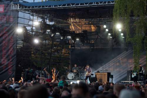 Jim McAuley | Special to The Salt Lake Tribune
Death Cab for Cutie plays the opener of the Twilight Summer Concert Series on Thursday, July 16, 2015.
