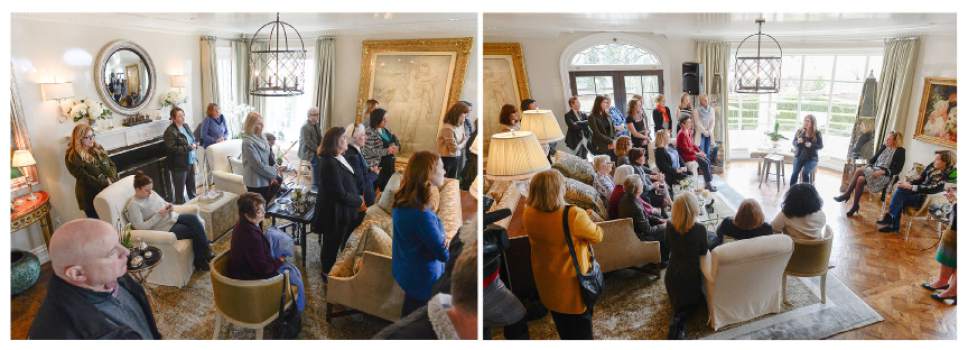 Francisco Kjolseth | The Salt Lake Tribune
Chelsea Clinton, the daughter of Hillary Clinton, speaks at a "Women for Hillary" event held at the home of Diane and Sam Stewart in Salt Lake City on Tuesday, March 15, 2016.