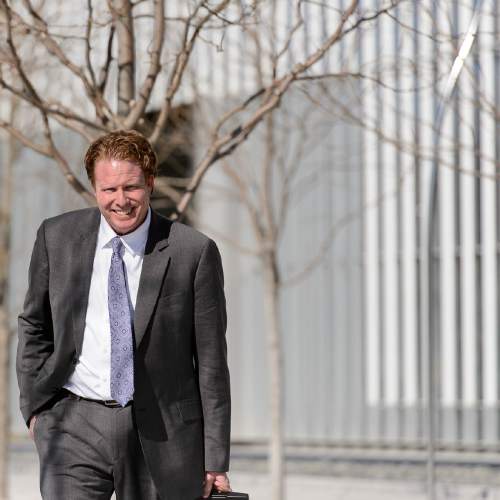 Trent Nelson  |  The Salt Lake Tribune
Jeremy Johnson leaves the Federal Courthouse in Salt Lake City, Wednesday March 16, 2016.