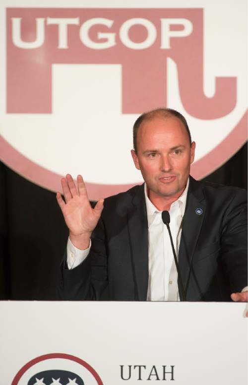 Steve Griffin  | Tribune file photo

Lt. Gov. Spencer Cox blasted Donald Trump for pulling out of the scheduled Salt Lake City debate. He said he could never bring himself to vote for the front-runner, calling him "shallow, divisive and dangerous."