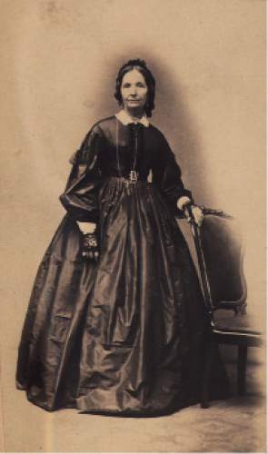 photo courtesy The Church of Jesus of Christ of Latter-day Saints

Celebrated poet Eliza R. Snow posed for this photo in 1866, two years before her husband, Brigham Young, commissioned her to assist in organizing local branches of the Relief Society in Utah. Snow was the first secretary of the Relief Society.