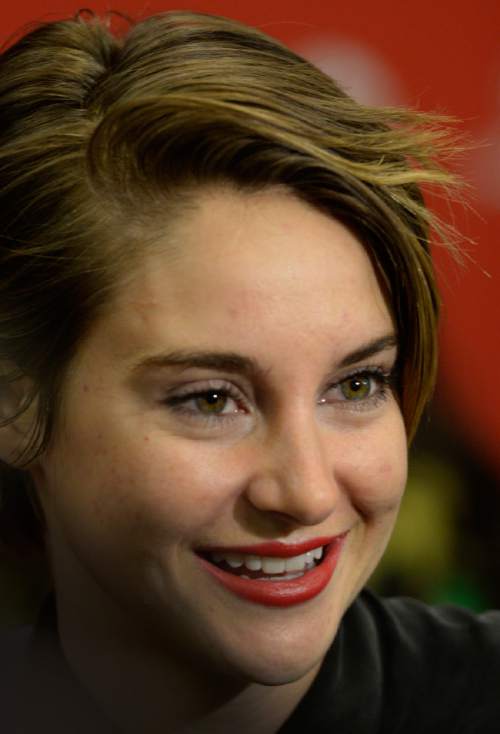 Rick Egan  | The Salt Lake Tribune 
 
Shailene Woodley at the Eccles Theatre for the premiere of  "White Bird in a Blizzard," at the Sundance Film Festival in Park City, Monday, Jan. 20,