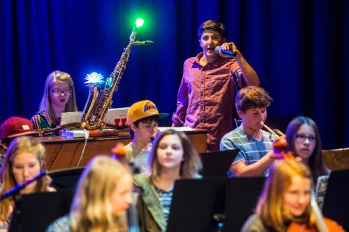 Chris Detrick  |  The Salt Lake Tribune
Asa Turok performs with other students during their annual pops concert at Salt Lake Arts Academy Thursday March 31, 2016.