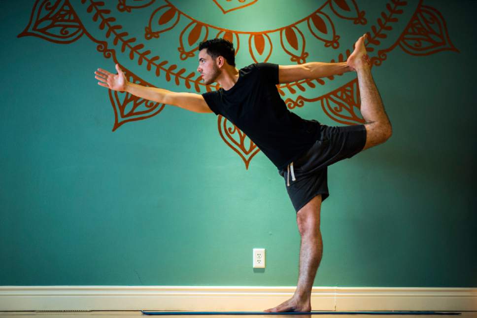 Chris Detrick  |  The Salt Lake Tribune
A.J. Walker does Lord of the Dance pose at Vitalize Studio in Sugar House Saturday March 19, 2016.