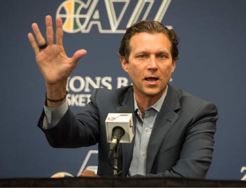 Rick Egan  |  The Salt Lake Tribune

Jazz Head coach Quin Snyder talks about the Jazz season and at the outlook for the future at the Jazz practice facility, Thursday, April 14, 2016.