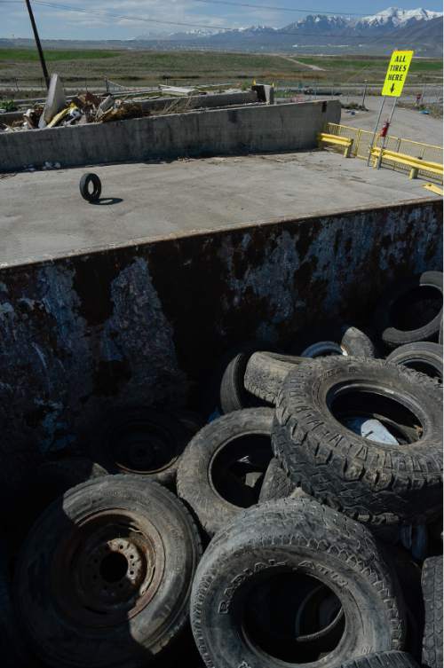 Francisco Kjolseth | The Salt Lake Tribune 
Salt Lake County Council is considering raising fees for tires and refrigerators to be disposed of at the landfill, to cover the recycling costs.