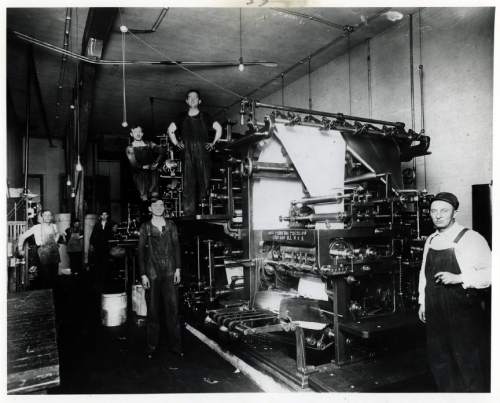 Tribune file photo

The paper's pressroom is seen in this photo from 1913.