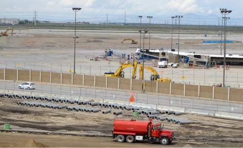 Francisco Kjolseth | The Salt Lake Tribune 
Work continues on the Salt Lake City International Airport on Wed. April 27, 2016, during major renovations as part of their terminal redevelopment program.