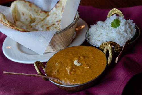 Francisco Kjolseth | The Salt Lake Tribune 
Everest Curry Kitchen in Sandy offers a tender and succulent lamb korma alongside an order of butter naan.