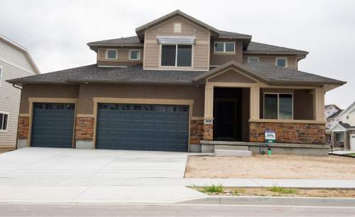 Rick Egan  |  The Salt Lake Tribune

A home for sale in a new subdivision called Rushton Meadows in South Jordan, built by McArthur Homes, Wednesday, April 27, 2016.