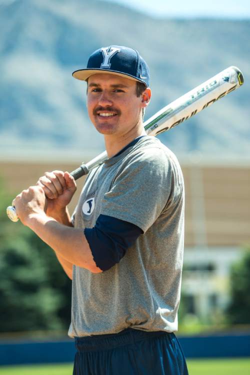 Chris Detrick  |  The Salt Lake Tribune
BYU's Tanner Chauncey poses for a portrait at Miller Park Wednesday April 20, 2016.