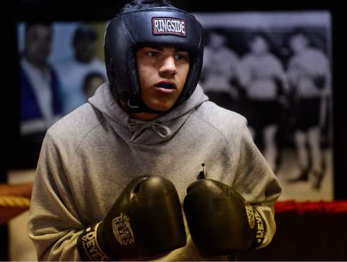 Trent Nelson  |  The Salt Lake Tribune
Bladimir Estrada, 18, one of the state's top up-and-coming young boxers, works out at Fullmer Brothers Boxing Gym in South Jordan, Wednesday April 27, 2016. Estrada will be fighting in the Rocky Mountain Region Golden Gloves tournament in Sandy this weekend.