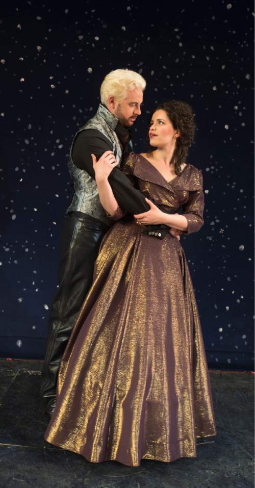 Steve Griffin  |  The Salt Lake Tribune

Briana Carlson-Goodman and Matt Farcher in a scene from Pioneer Memorial Theater's production of The Count of Monte Cristo in Salt Lake City Tuesday, April 26, 2016.