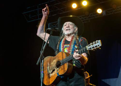 Rick Egan  |  The Salt Lake Tribune
Willie Nelson performs at USANA Amphitheatre, West Valley City in 2015.