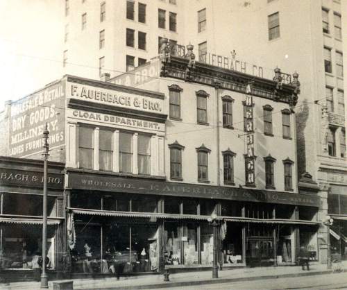 Tribune file photo

Photo of the exterior of Auerbach Company taken at the location on South Main circa 1910.