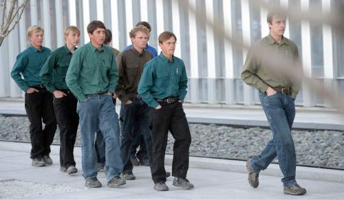 Al Hartmann  |  The Salt Lake Tribune 
Lyle Jeffs' detention status will be reviewed in a hearing to begin at 8 a.m. Wednesday. There will likely be some FLDS men and women going in the courthouse as early at 7:30 a.m.