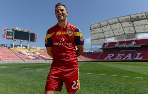Francisco Kjolseth | The Salt Lake Tribune
New RSL Designated Player Juan Manuel Martinez, nicknamed 'El Burrito,' is unveiled to the media and officially introduced as the newest player at RSL after a standout career at one of the best clubs in South America, Boca Juniors.