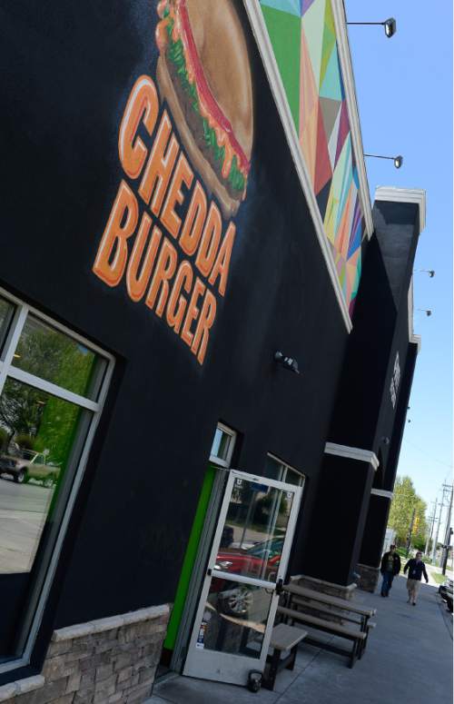 Francisco Kjolseth | The Salt Lake Tribune 
At Chedda Burger in Salt Lake City, outrageous burger combinations are making themselves known, paired with cheesy tots and memorable ice cream shakes.