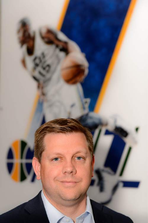 Trent Nelson  |  The Salt Lake Tribune
Steve Starks got his start in business shadowing Larry H. Miller, now the Weber County man is in charge of Miller's sports and entertainment empire. Starks was photographed at EnergySolutions Arena on Thursday June 4, 2015.