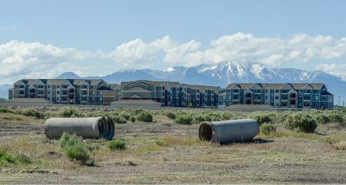 Francisco Kjolseth | The Salt Lake Tribune
The development at the site of the old Geneva steel mill in the town of Vineyard continues to grow under the name of @Geneva as seen on Wed. May 18, 2016.