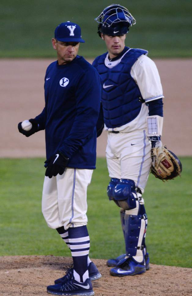 Steve Griffin  |  The Salt Lake Tribune


BYU baseball coach Mike Littlewood changes pitchers during game against Utah in at Miller Park on the campus of BYU in Provo, Tuesday, March 15, 2016.