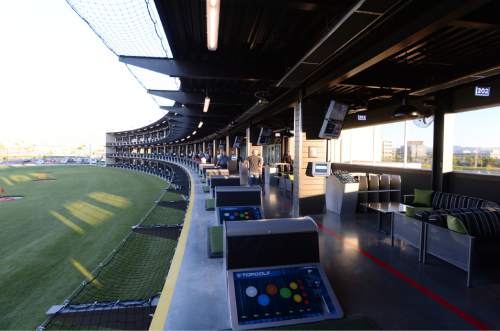 Steve Griffin | The Salt Lake Tribune
Utah's first Topgolf sports entertainment venue is opening in Midvale, offering golf, food and socializing.