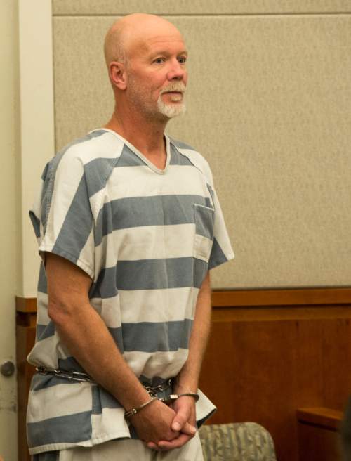 Rick Egan  |  The Salt Lake Tribune

Flint Wayne Harrison enters the courtroom as he makes his initial court appearance for kidnapping charges at the Farmington Courthouse, Monday, May 23, 2016.